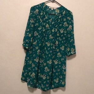 Floral green dress